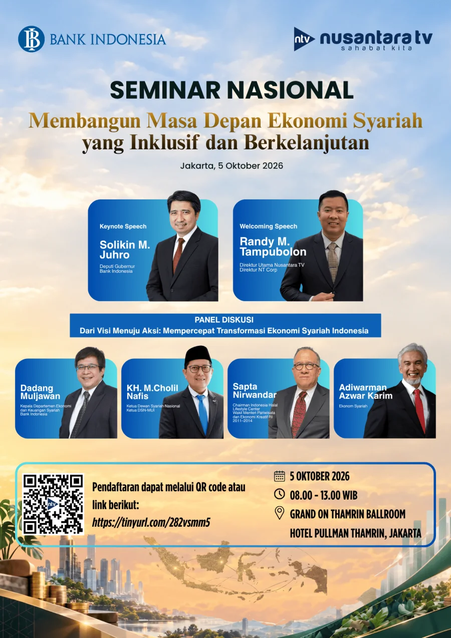 Flyer Seminar Nasional Ekonomi Syariah, Jakarta 5 Oktober 2026